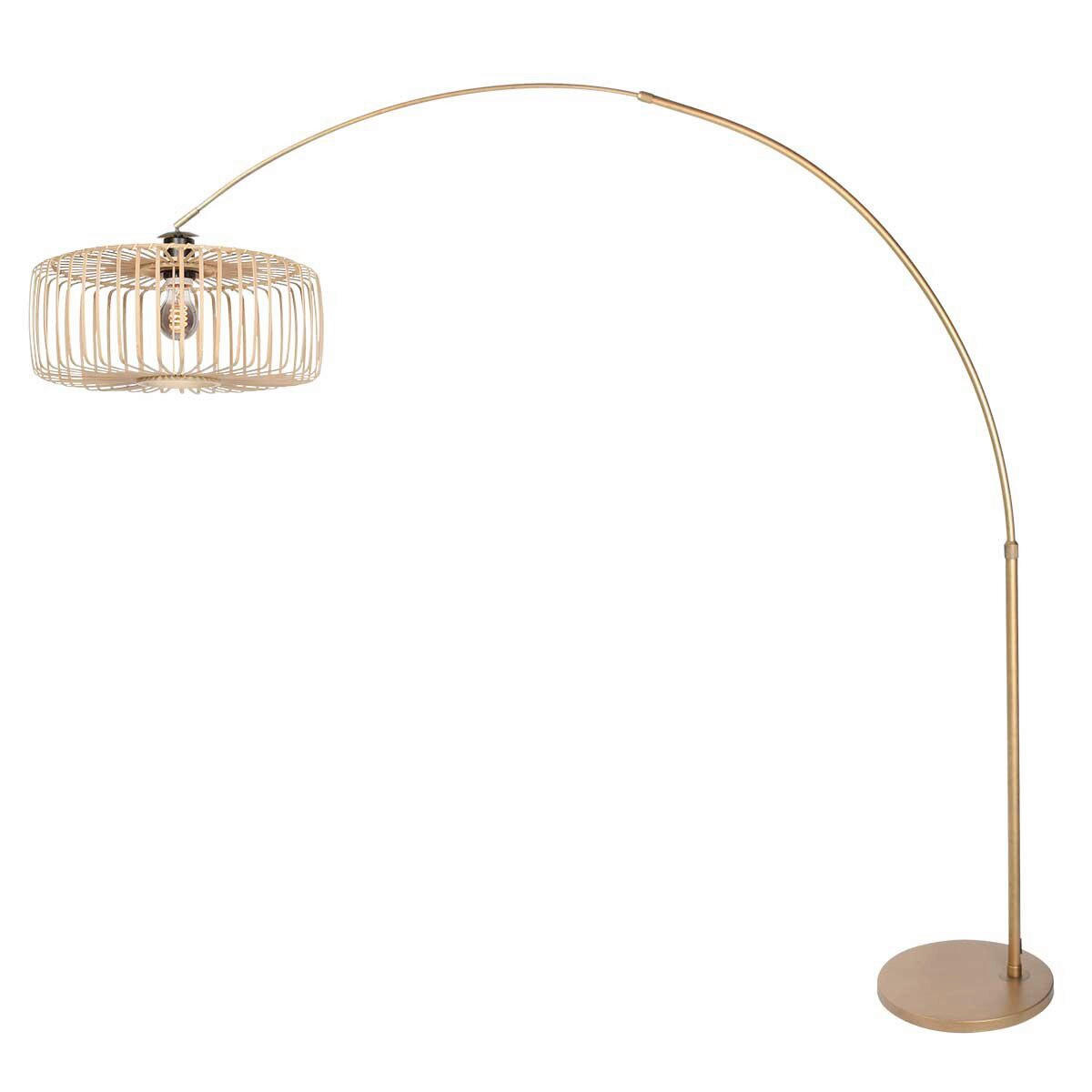 STEHLEUCHTE SPARKLED LIGHT 50/240/230 cm  - Beige/Bronzefarben, Trend, Naturmaterialien/Metall (50/240/230cm)