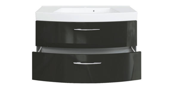 WASCHTISCHKOMBI 100 cm  - Chromfarben/Graphitfarben, KONVENTIONELL, Holzwerkstoff/Stein (100cm) - Xora