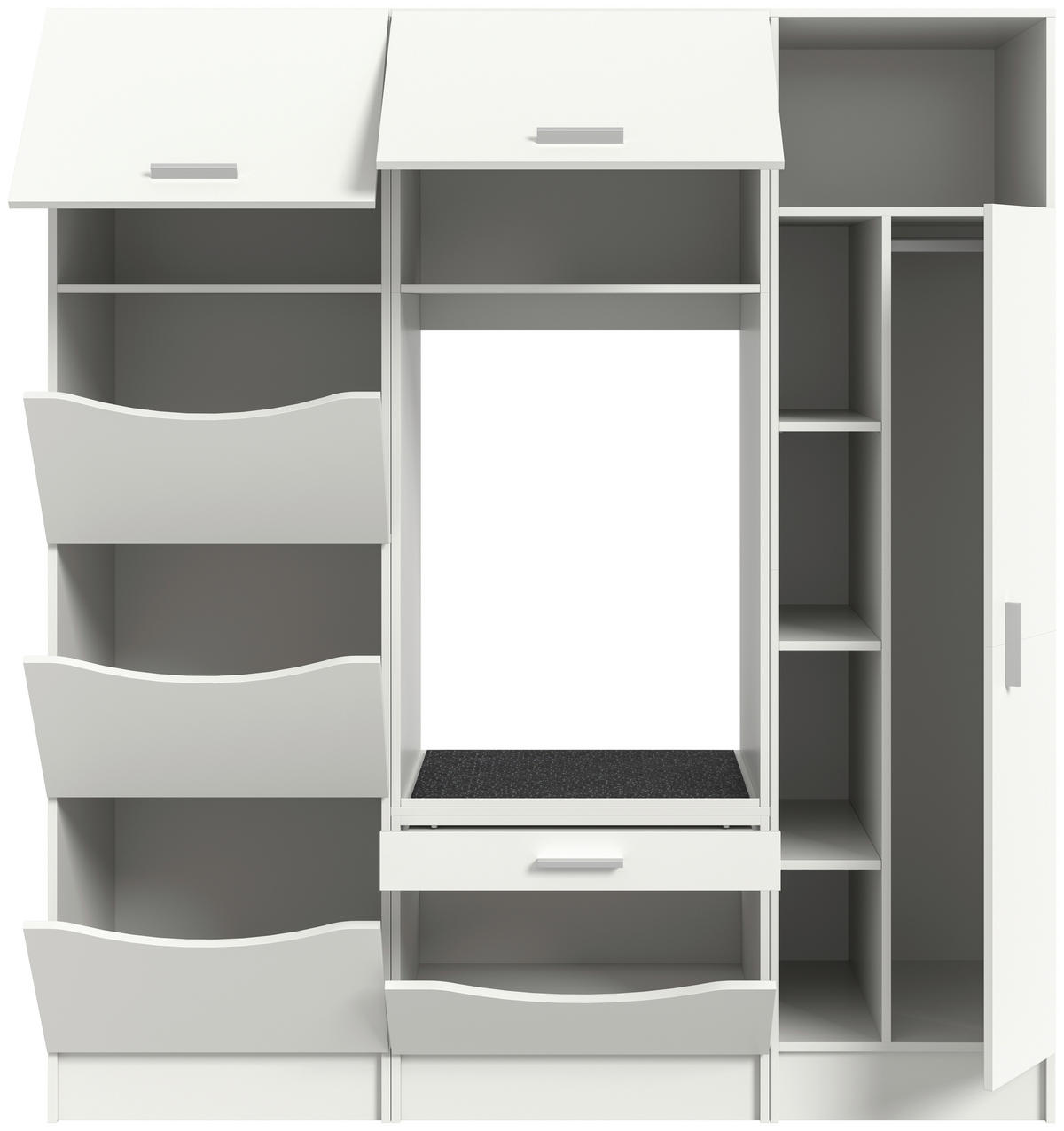HAUSWIRTSCHAFTSRAUM 166/195/68 cm Weiss  - Weiss, Basics, Holzwerkstoff (166/195/68cm) - MID.YOU