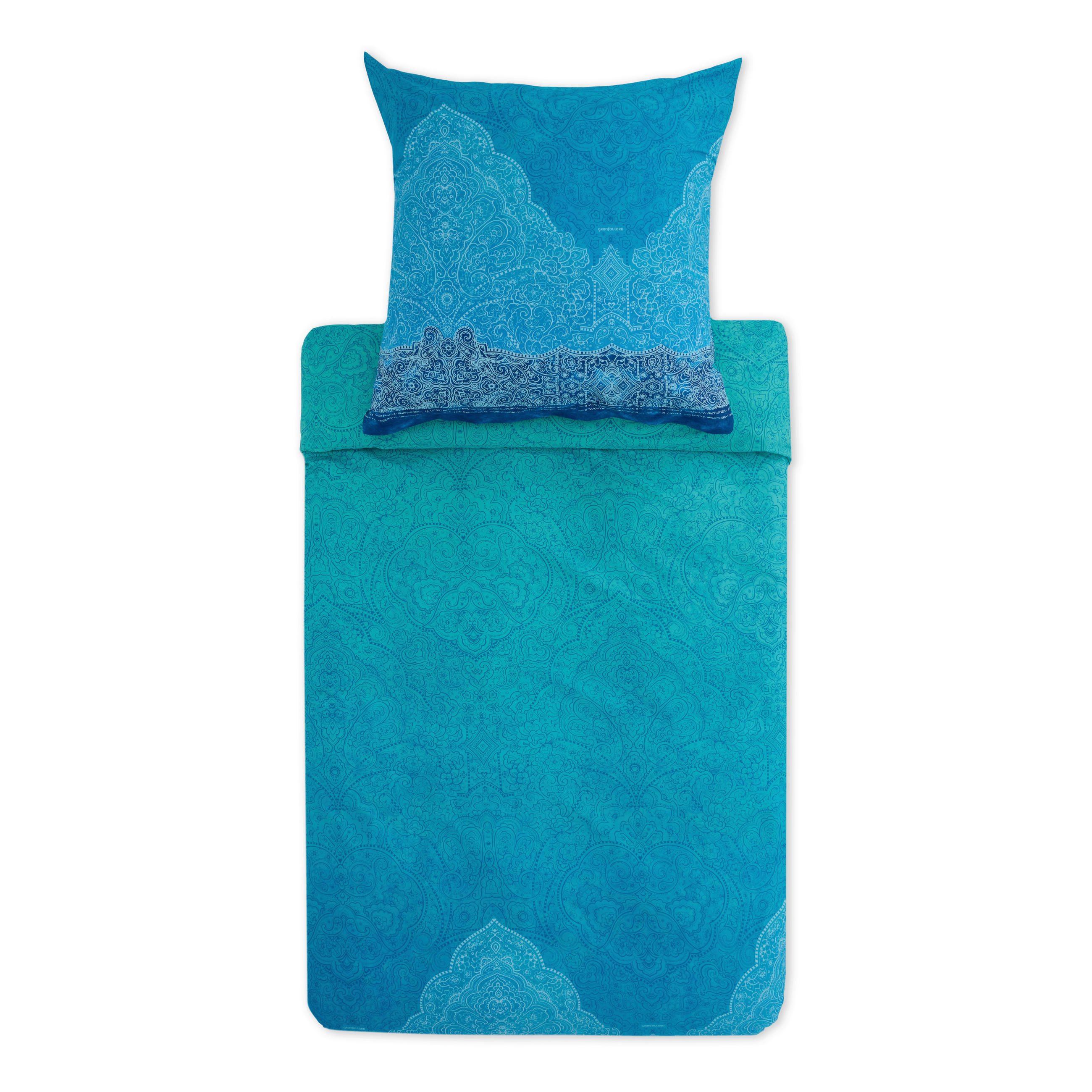 BETTWÄSCHE Dolceacqua Satin 155/220 cm  - Blau, KONVENTIONELL, Textil (155/220cm) - Bassetti