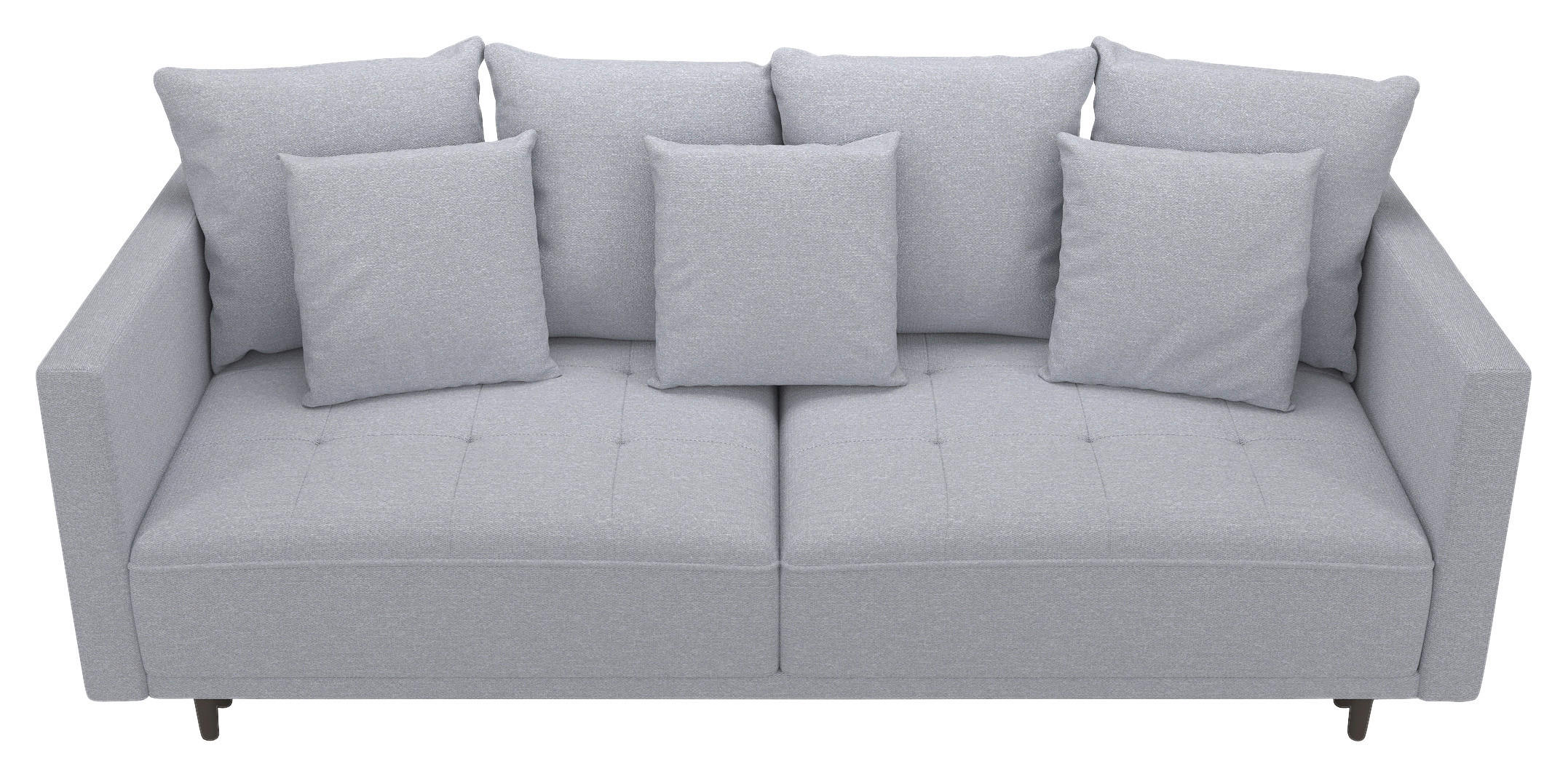 SCHLAFSOFA  in Webstoff Hellgrau Skandinavisch  - Hellgrau/Schwarz, Design, Textil (223/96/95cm) - MID.YOU