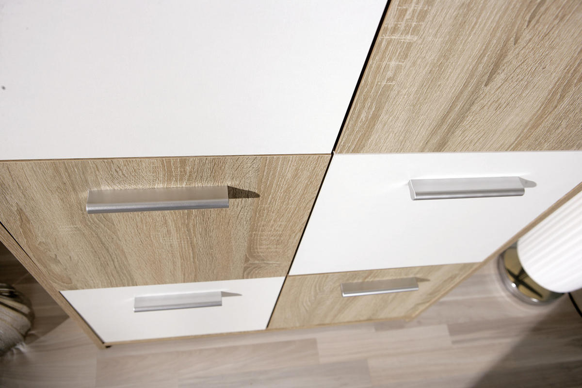 HIGHBOARD  in 77/115/30 cm  - Alufarben/Weiß, Basics, Holzwerkstoff/Kunststoff (77/115/30cm) - MID.YOU