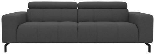 3-SITZER-SOFA Webstoff Grau  - Schwarz/Grau, Design, Textil/Metall (238/79/104cm) - MID.YOU