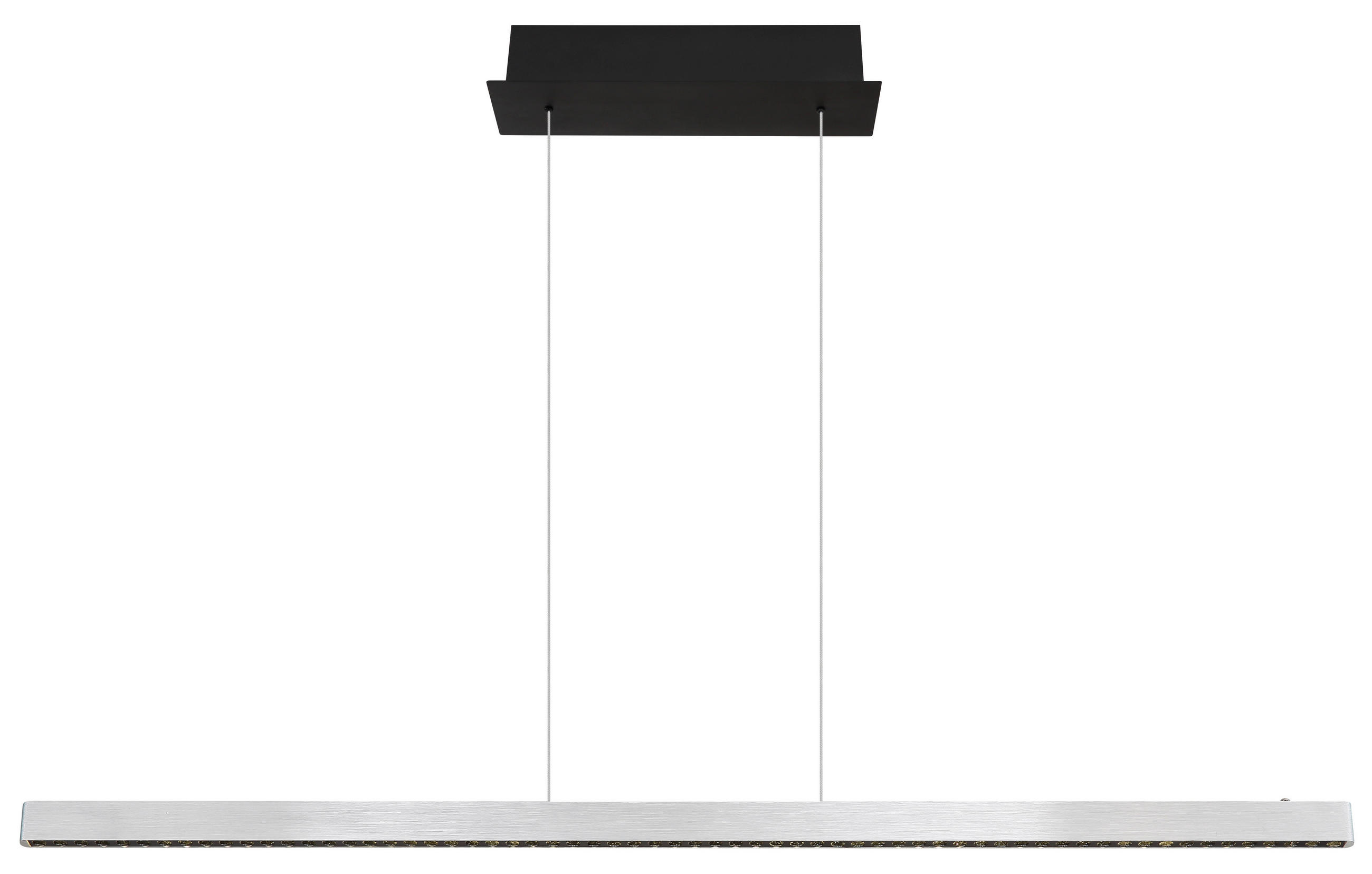 LED-HÄNGELEUCHTE 120/9/120 cm  - Schwarz/Alufarben, KONVENTIONELL, Metall (120/9/120cm) - Globo