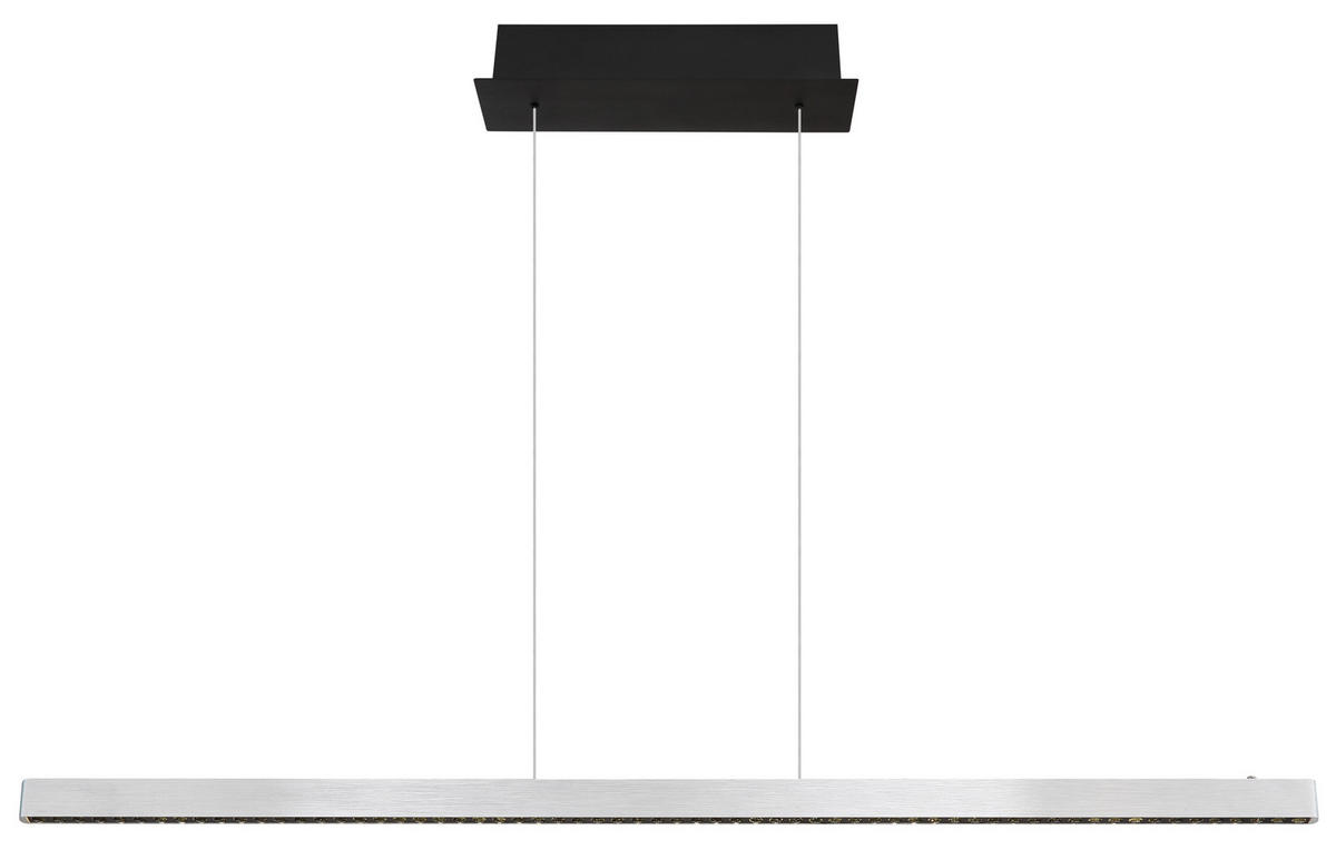 LED-HÄNGELEUCHTE 120/9/120 cm    - Schwarz/Alufarben, Konventionell, Metall (120/9/120cm) - Globo