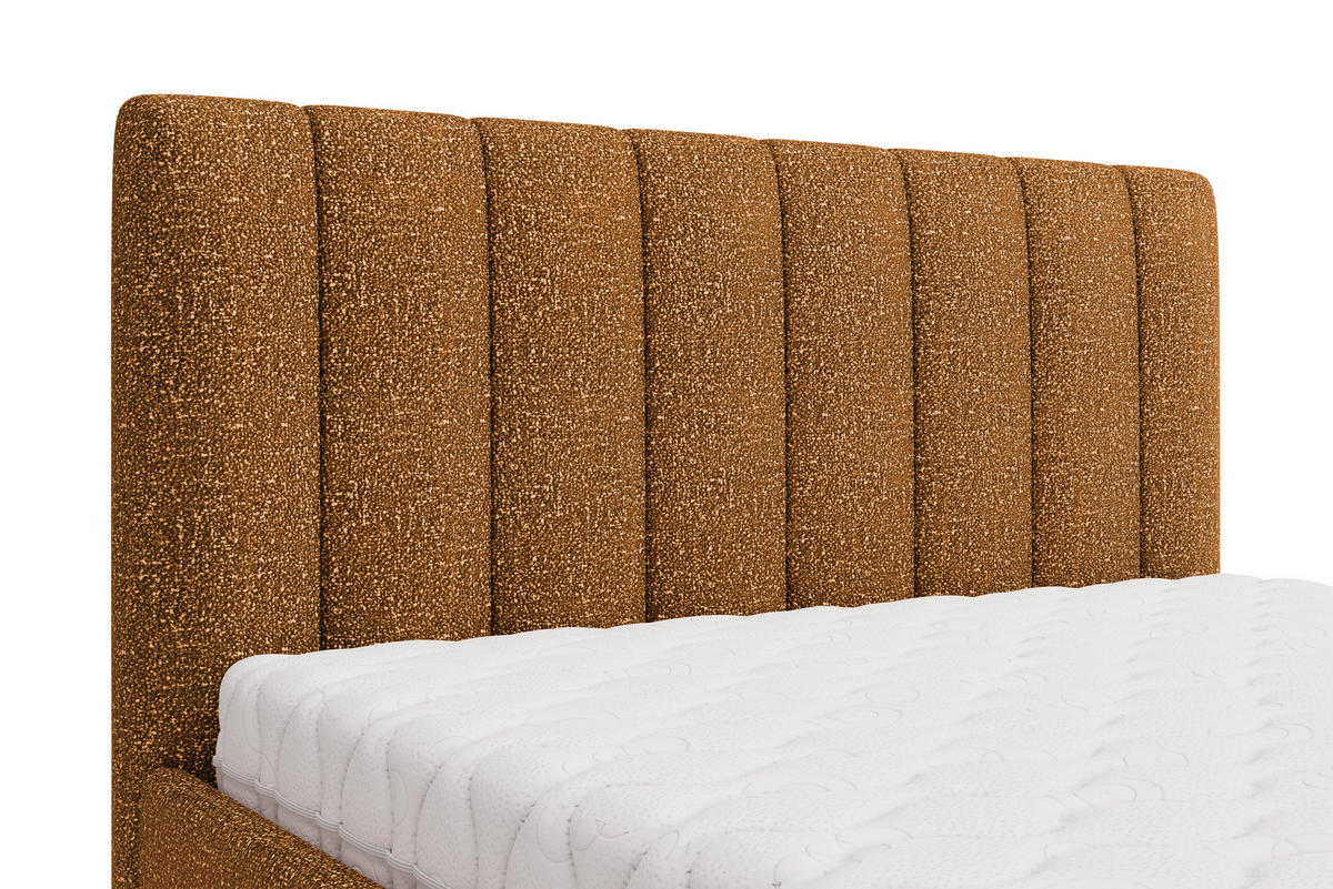 TAPECIRANI KREVET   180/200 cm   boje hrđe  - boje hrđe, Trend, tekstil/drvo (180/200cm) - Boxxx