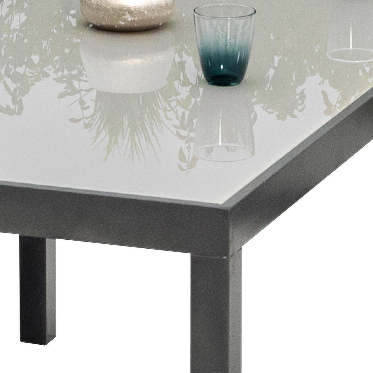 GARTENSET 5-teilig  - Graphitfarben/Grau, KONVENTIONELL, Glas/Textil - Gardenson