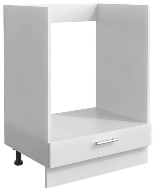 HERDUMBAUSCHRANK 60/82/46 cm in Weiss - Weiss/Alufarben, Design, Holzwerkstoff/Metall (60/82/46cm) - MID.YOU