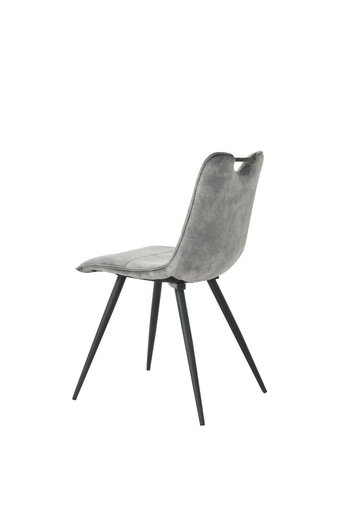 STOLICA  siva  metal, tekstil, drvo      - siva/crna, metal/tekstil (46/88/53cm)