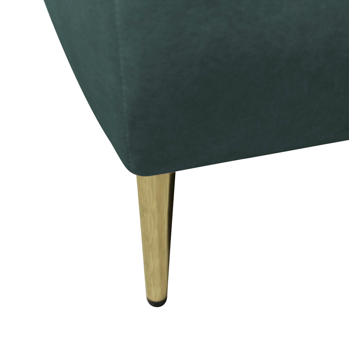 SCHLAFSOFA in Velours Blau  - Blau/Goldfarben, Design, Textil/Metall (200/90/97cm) - MID.YOU