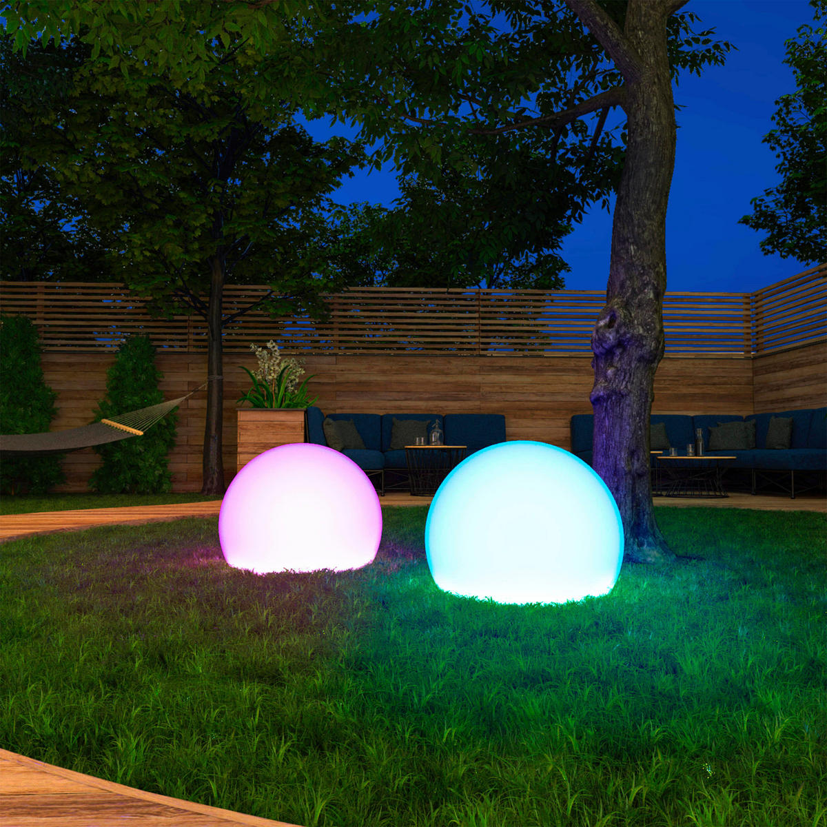 AUßENKUGELLEUCHTE - Sandfarben, Basics, Kunststoff (35cm) - Tint