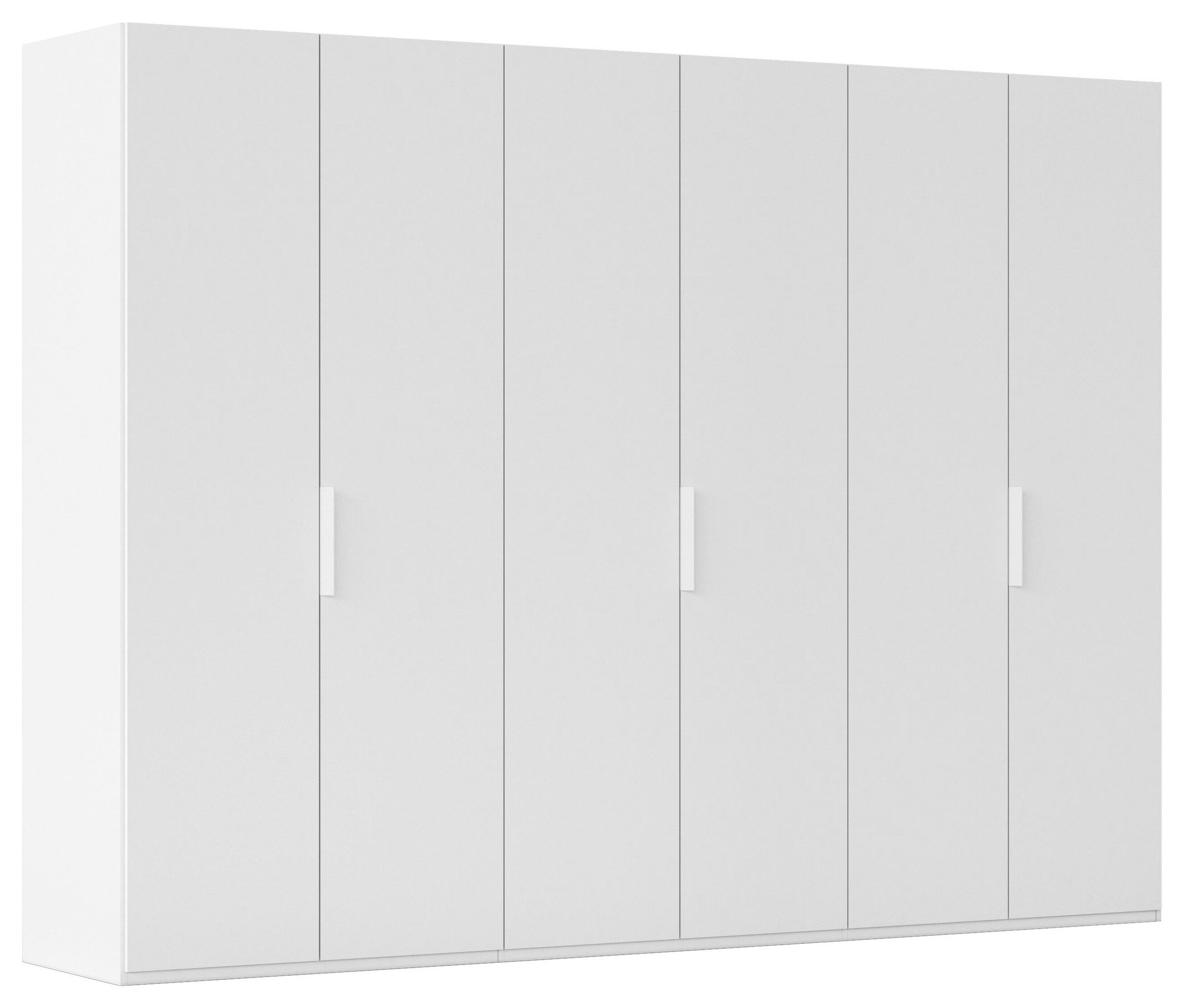 DREHTÜRENSCHRANK 301/223/61 cm,  in Weiß, 6-türig  - Weiß, Basics, Holzwerkstoff/Metall (301/223/61cm) - Novel