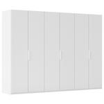 DREHTÜRENSCHRANK 301/223/61 cm,  in Weiß, 6-türig  - Weiß, Basics, Holzwerkstoff/Metall (301/223/61cm) - Novel