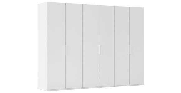 DREHTÜRENSCHRANK 301/223/61 cm,  in Weiß, 6-türig  - Weiß, Basics, Holzwerkstoff/Metall (301/223/61cm) - Novel