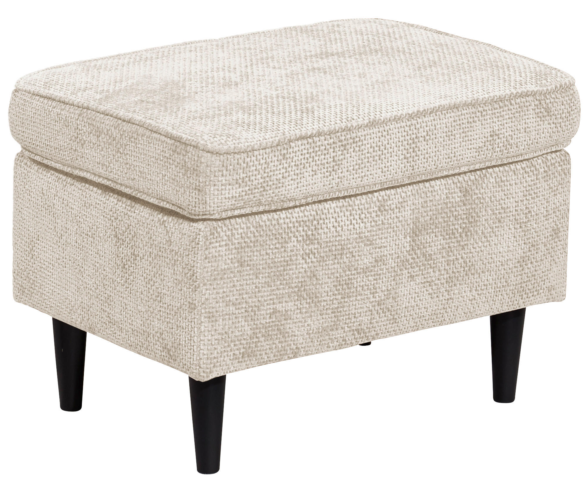 HOCKER Webstoff Beige  - Beige/Schwarz, KONVENTIONELL, Holz/Textil (63/43/42cm) - MID.YOU