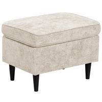 HOCKER Webstoff Beige  - Beige/Schwarz, KONVENTIONELL, Holz/Textil (63/43/42cm) - MID.YOU