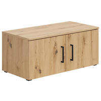 AUFSATZSCHRANK 80/35/40 cm   - Schwarz/Eiche Artisan, Modern, Holzwerkstoff/Kunststoff (80/35/40cm)