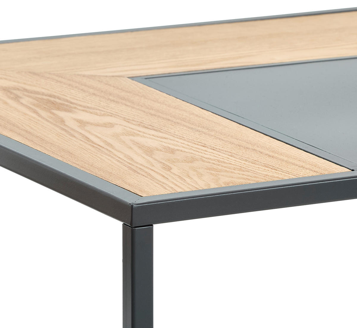COUCHTISCHSET Tanne furniert quadratisch Schwarz, Naturfarben  - Schwarz/Naturfarben, Design, Holz/Holzwerkstoff (50/40/47/40/50/40cm) - MID.YOU
