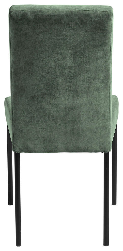 STUHL  in Eisen Webstoff Metall, Textil  - Schwarz/Grün, Design, Textil/Metall (46/91/61cm) - Xora
