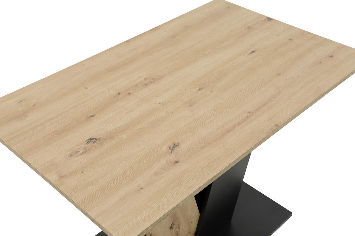 ESSTISCH 110/76/68 cm Nachbildung  Holzwerkstoff Variantenauswahl rechteckig Schwarz, Eiche Artisan  - Schwarz/Eiche Artisan, MODERN, Holzwerkstoff (110/76/68cm) - P & B