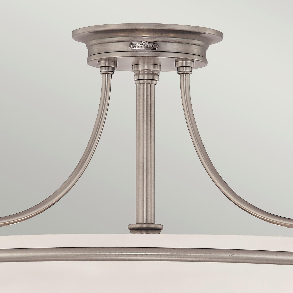 DECKENLEUCHTE  53.3/35.6 cm    - Nickelfarben, Konventionell, Glas/Metall (53.3/35.6cm) - Elstead Lighting