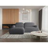 ECKSOFA Sevilla Plus in Bouclé Dunkelgrau  275/175 cm  - Dunkelgrau/Schwarz, Design, Kunststoff/Textil (275/175cm) - MID.YOU