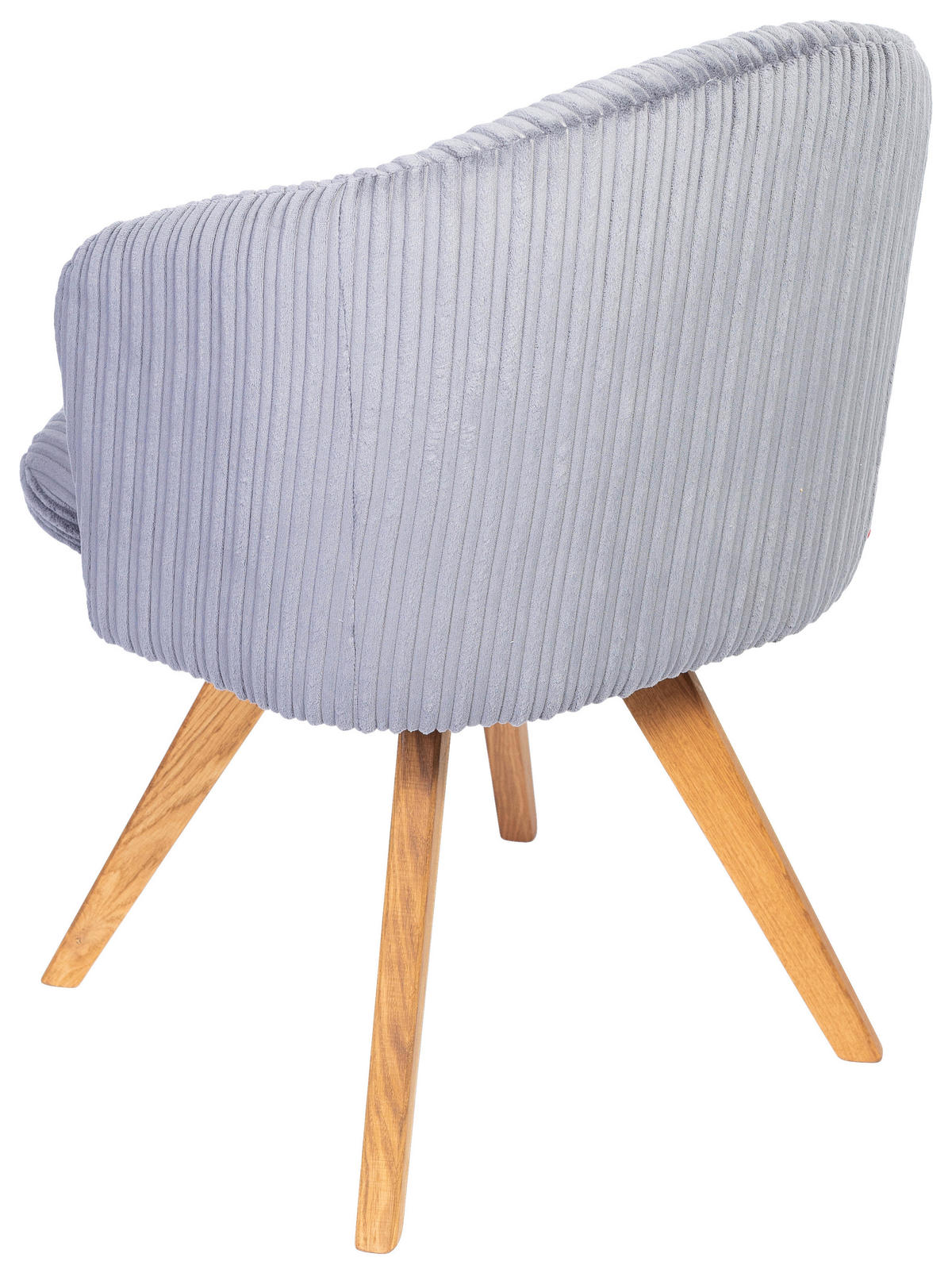 ARMLEHNSTUHL  in Feincord  - Dunkelgrau/Eichefarben, KONVENTIONELL, Holz/Textil (59/64/58cm) - Stylife