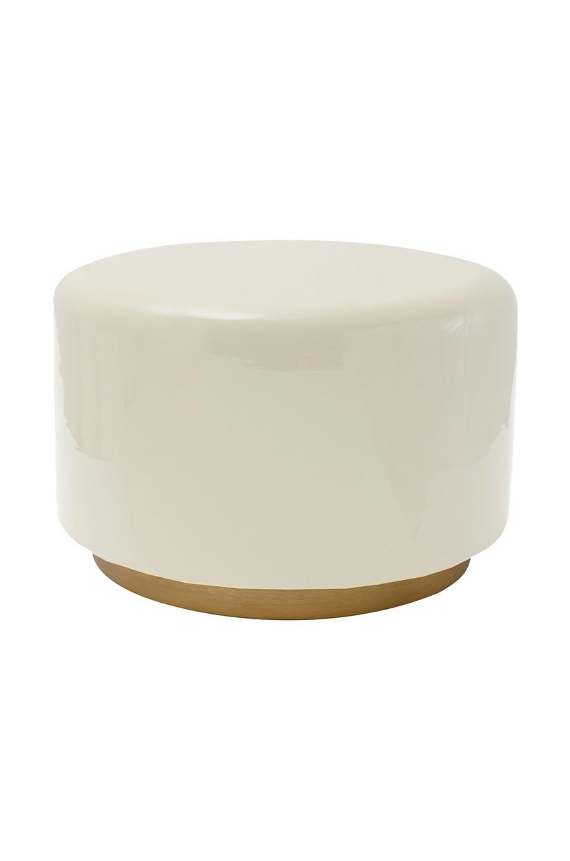 BEISTELLTISCH 51,5/43/51,5 cm Goldfarben, Beige  - Beige/Goldfarben, Design, Metall (51,5/43/51,5cm) - Kayoom