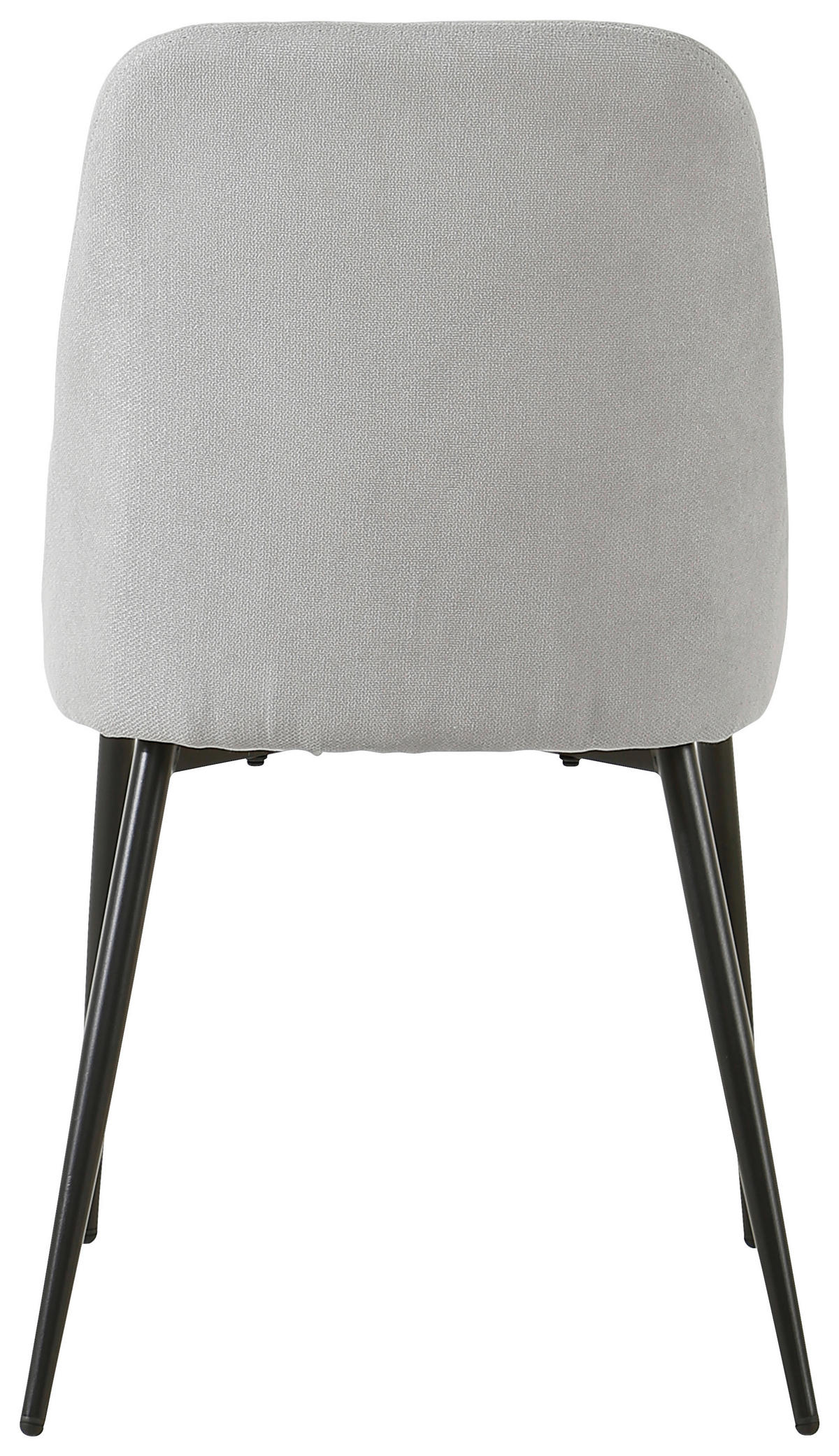 STUHL Leinenoptik Schwarz, Hellgrau  - Hellgrau/Schwarz, Design, Textil/Metall (46,5/86,5/58cm) - Ti'me