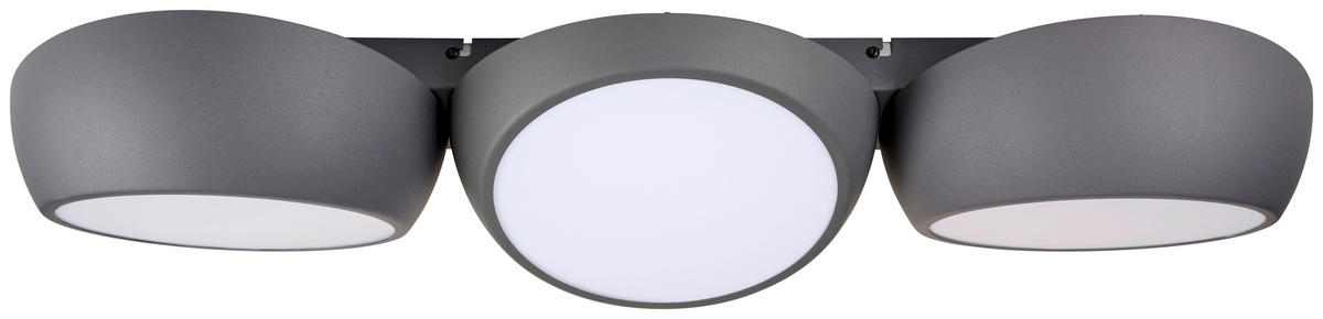 STROPNA LED-SVETILKA  Bubbles 24 W/8400 lm/3000 K/230 V/ - antracit, Trendi, kovina (78/26/12,5cm) - Novel
