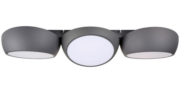 LED-DECKENLEUCHTE 78/26/12,5 cm - Anthrazit, LIFESTYLE, Metall (78/26/12,5cm) - Novel