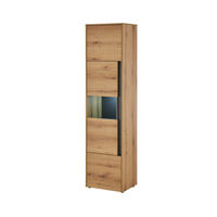 VITRINE  in Anthrazit, Eichefarben  - Eichefarben/Anthrazit, Design, Holzwerkstoff/Kunststoff (50/200/40cm) - Modante