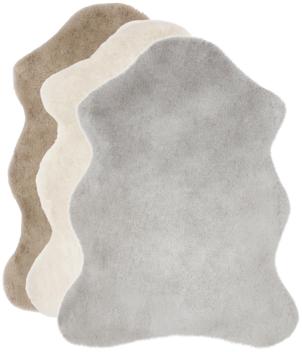 UMĚLÁ KOŽEŠINA, 90/110 cm, šedohnědá - šedohnědá, Trend, kožešina/textil (90/110cm) - Novel