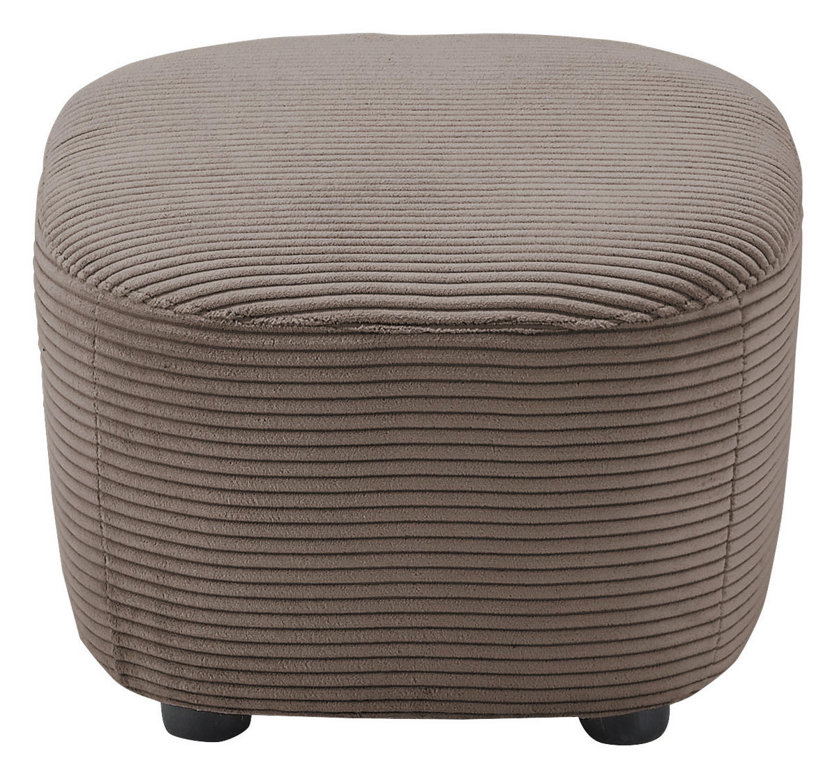 HOCKER Cord Greige  - Greige/Schwarz, Design, Kunststoff/Textil (54/41/57cm) - SetOne by Musterring