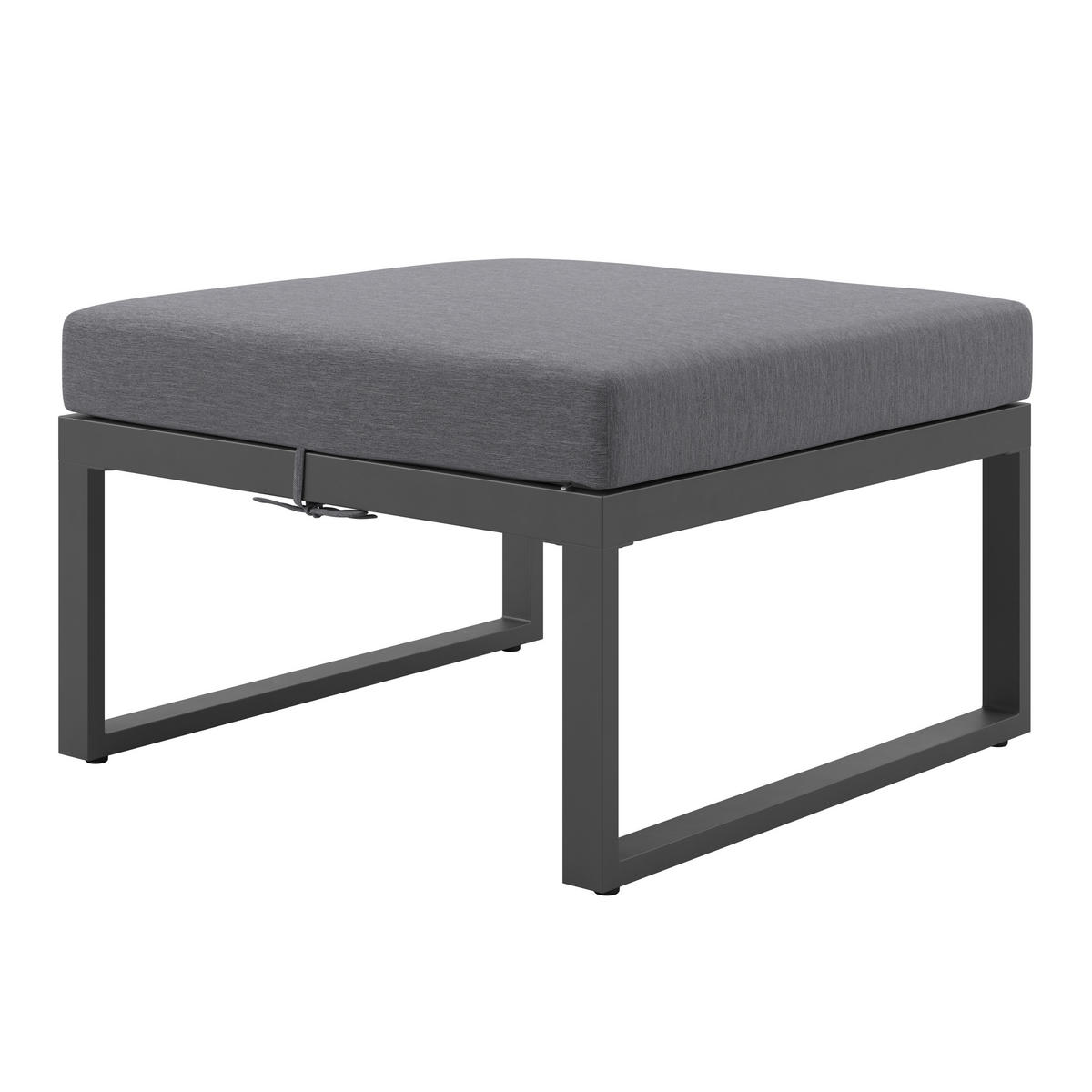 LOUNGEGARNITUR 3-teilig   Akazie Stahl  - Weiß/Grau, MODERN, Holz/Textil - Beldano