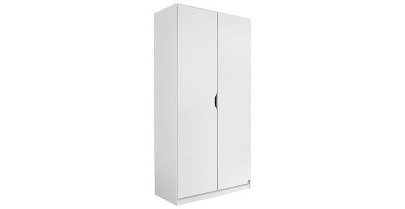 KLEIDERSCHRANK 2-türig Weiß  - Weiß, KONVENTIONELL, Holzwerkstoff (91/197/54cm) - Xora