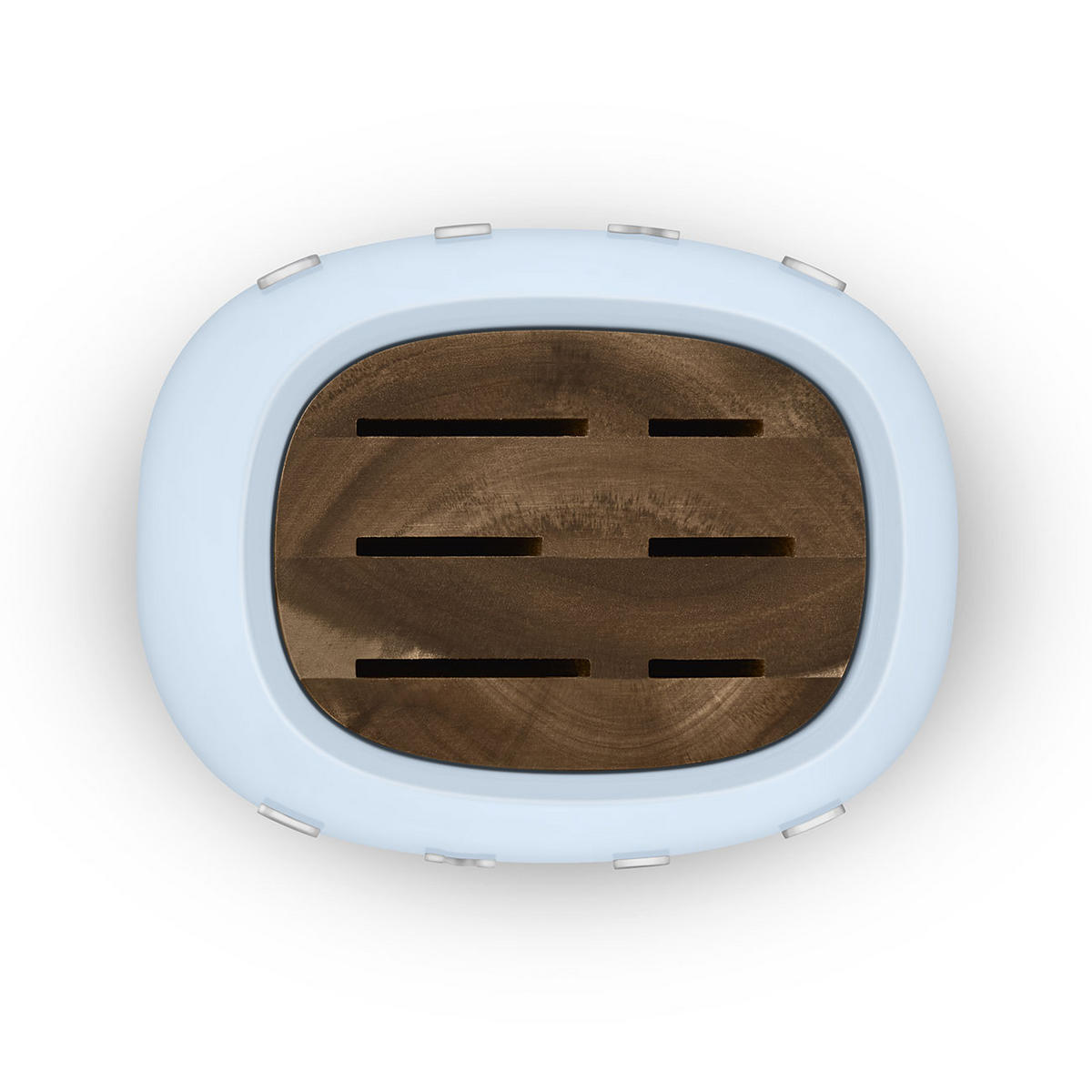 MESSERBLOCK 6-teilig  - Pastellblau, Basics, Holz/Kunststoff (13,5/23,2/19cm) - SMEG