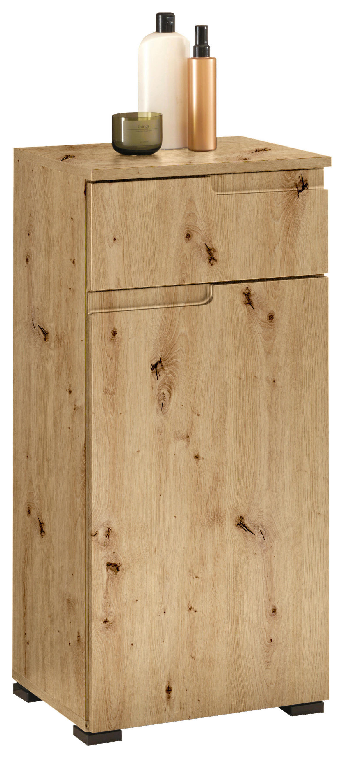 UNTERSCHRANK 40/85/32 cm   - Schwarz/Eiche Artisan, MODERN, Holzwerkstoff/Kunststoff (40/85/32cm) - MID.YOU