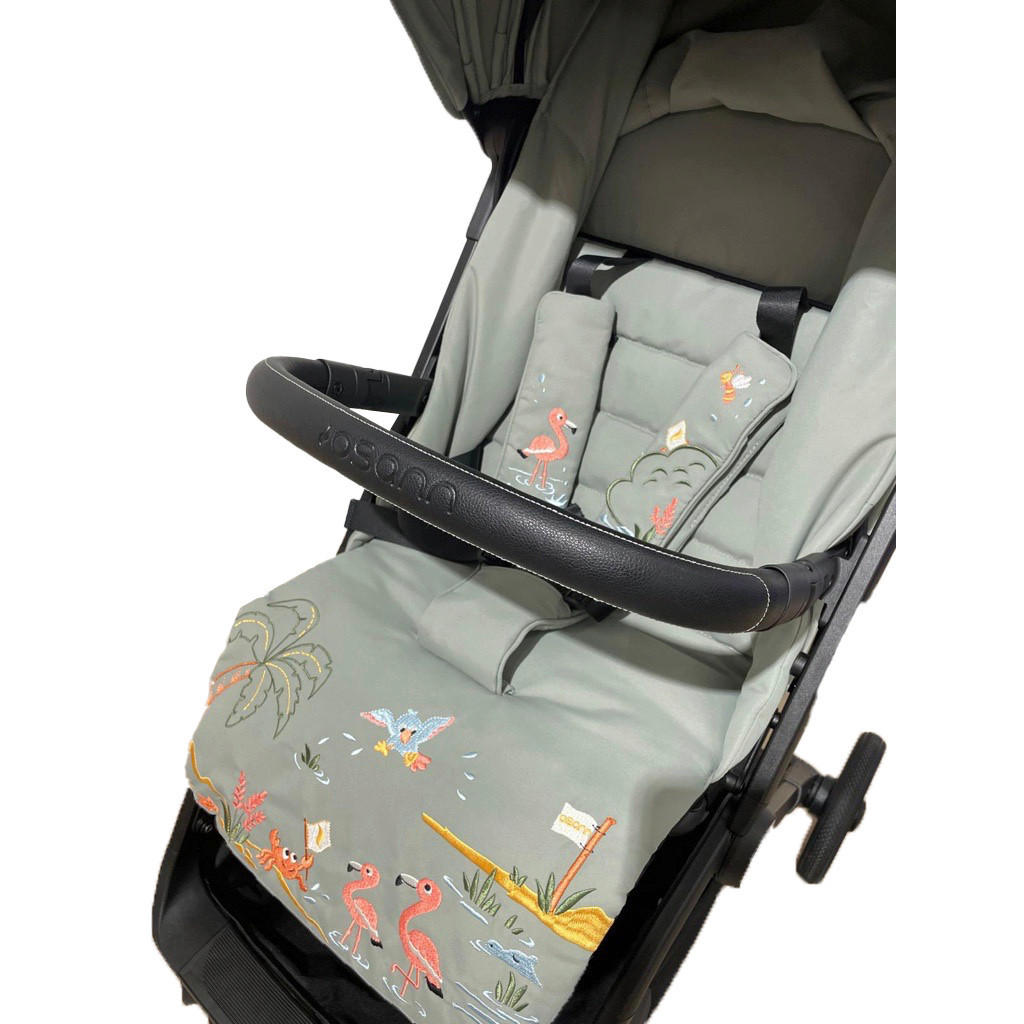 Thumbnail - Osann Buggy, Salbeigrün, Metall, 51x105x84.5 cm, ECE R 129 i-Size, Feststellbremse, Fußstütze abklappbar, Federung, 5-Pu...