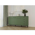 SIDEBOARD  in 160,2/81,8/37 cm  - Schwarz/Grün, MODERN, Holzwerkstoff/Kunststoff (160,2/81,8/37cm) - Carryhome