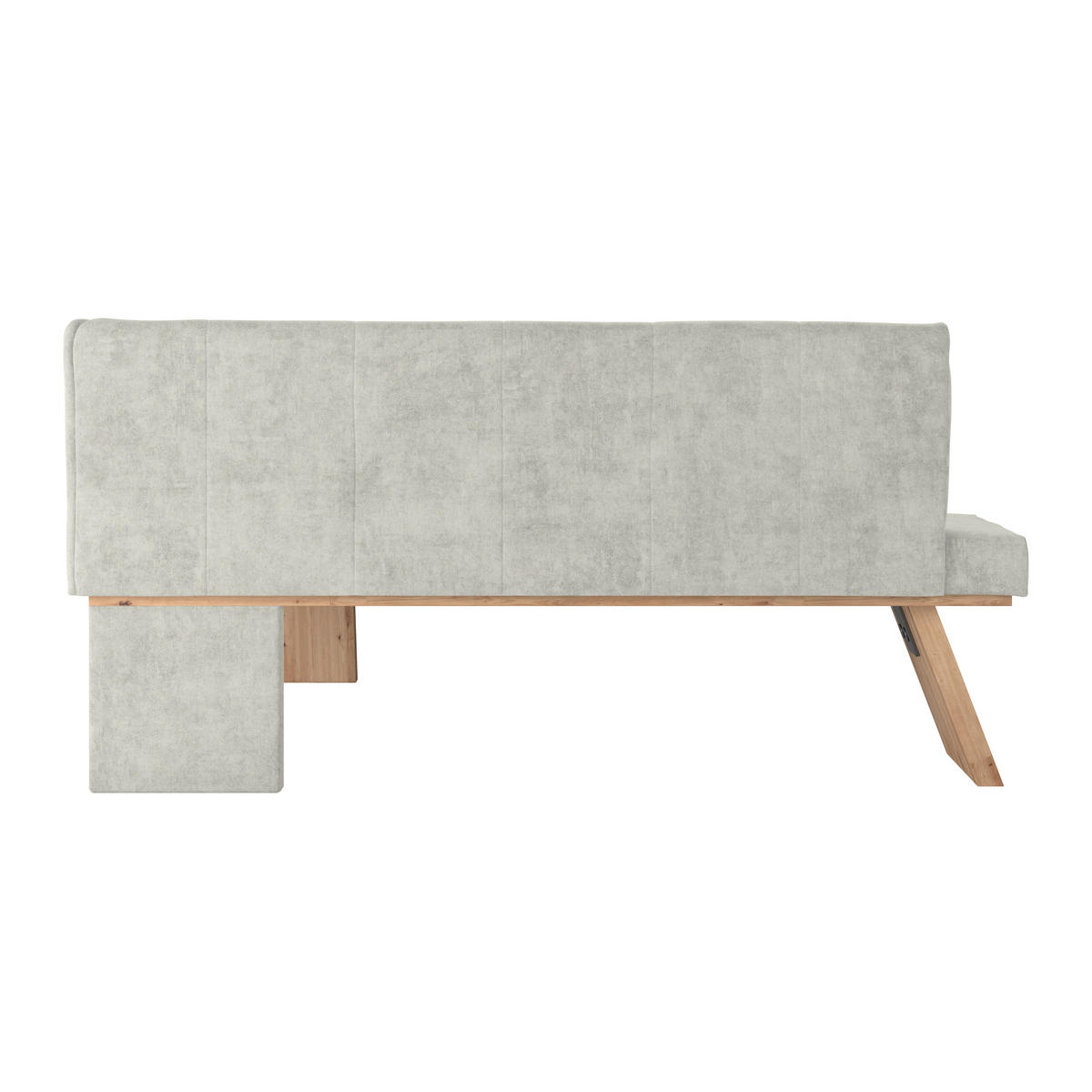 ECKBANK 185/150 cm Webstoff Hellgrau   - Eichefarben/Hellgrau, KONVENTIONELL, Textil (185/150cm) - Livetastic