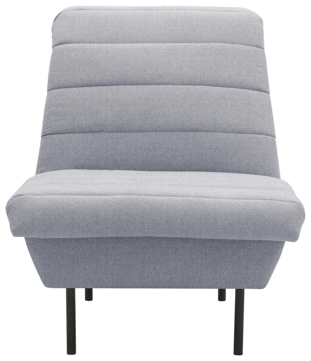 SESSEL in Flachgewebe Grau, Hellblau  - Schwarz/Grau, Design, Textil/Metall (72/92/103cm) - LOOKS by W.Joop