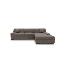 ECKSOFA Grau Webstoff  - Wengefarben/Grau, Design, Holz/Textil (268/153cm) - MID.YOU