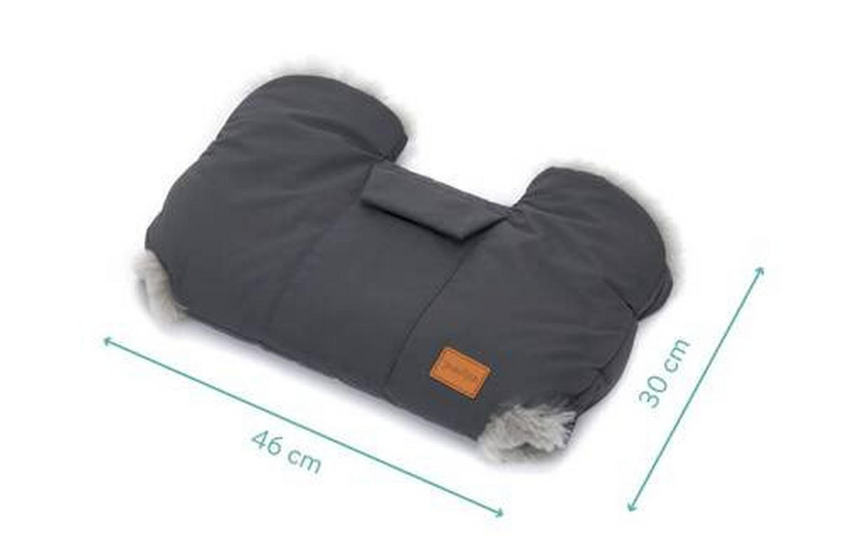 MUFF  - Grau, Basics, Kunststoff/Fell (30/46cm) - Jimmylee