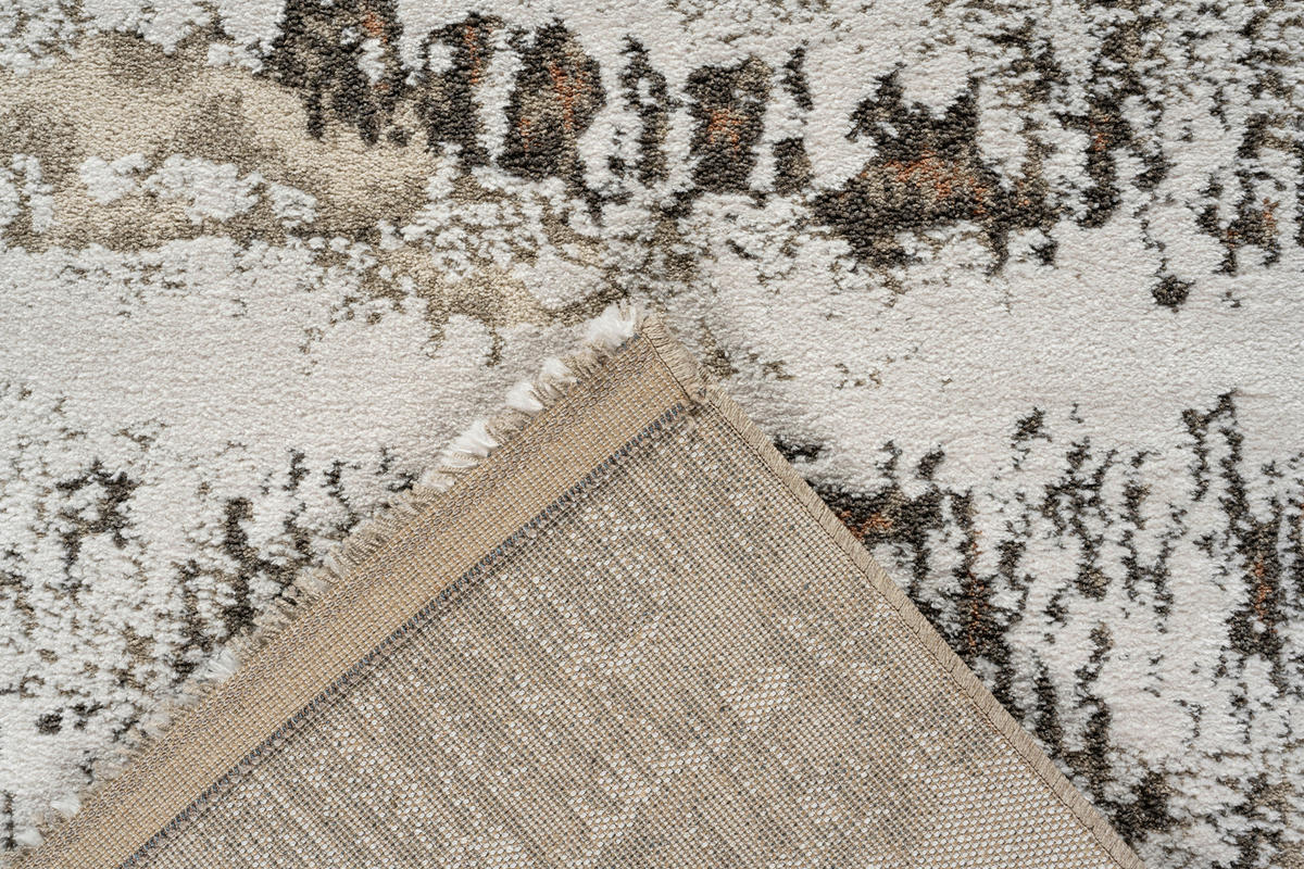 WEBTEPPICH  Wohnzimmer 120/170 cm Linea Braun, Creme, Beige  - Beige/Creme, Basics, Kunststoff/Textil (120/170cm) - Novel