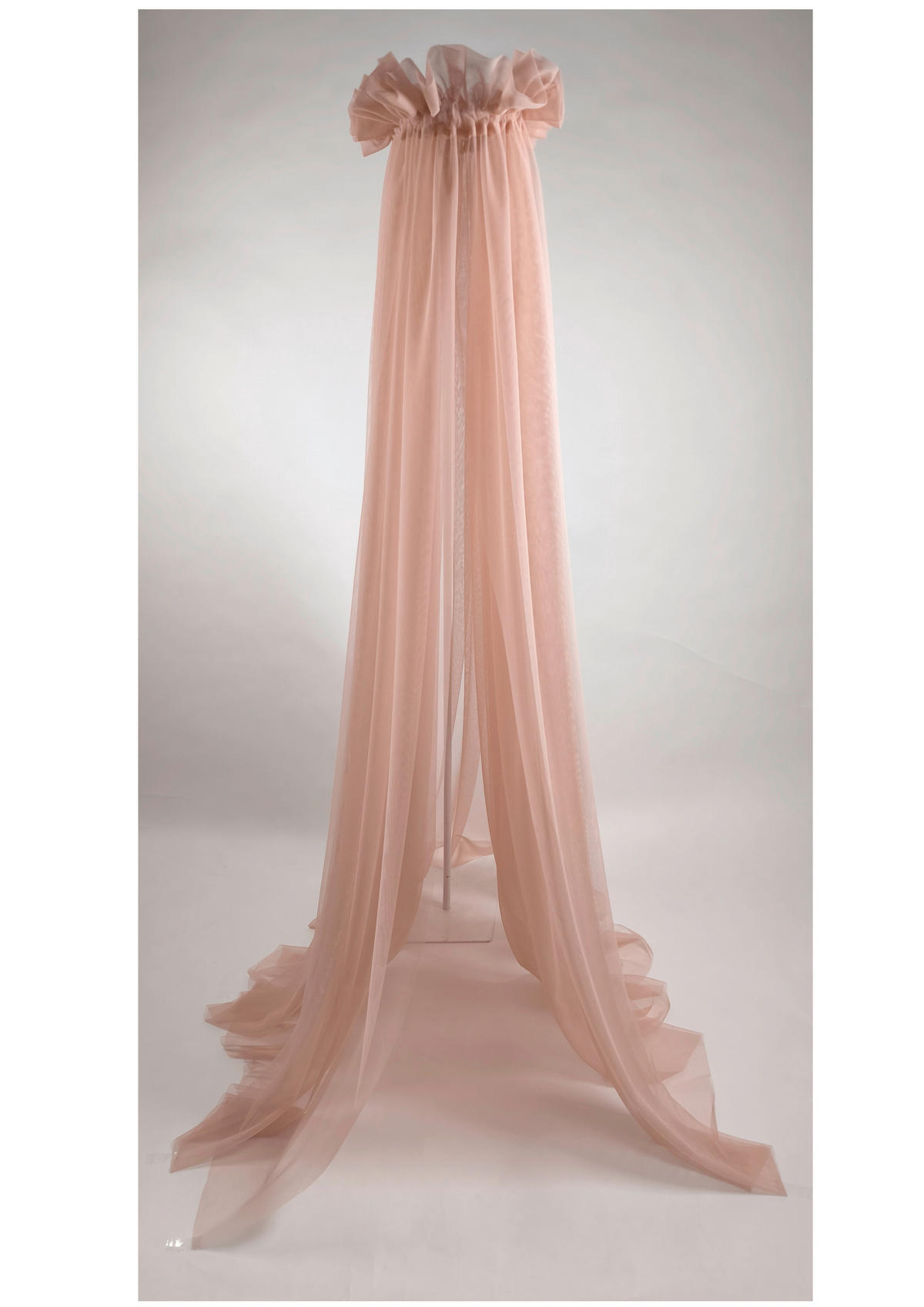 MENNYEZETI BALDACHIN Pink Baldachin  - fáradt rózsaszín, Basics, textil (160/600cm) - Patinio