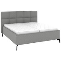 POLSTERBETT 180/200 cm,  in Grau, Bettkasten, motorische Verstellbarkeit, Fernbedienung, Lattenroste, Matratzen, H3 + H3 = fest  - Schwarz/Weiß, KONVENTIONELL, Holz/Textil (180/200cm) - Musterring