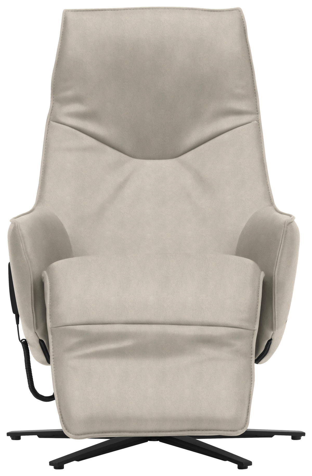 RELAXSESSEL in Leder Ecru  - Ecru/Anthrazit, Design, Leder/Metall (70/85/112cm) - Himolla Komfortklass
