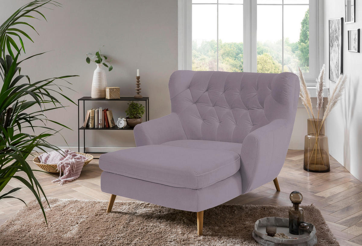 XXL-SESSEL in Flachgewebe Altrosa  - Altrosa, Design, Holz/Textil (120/101/165cm) - Stylife