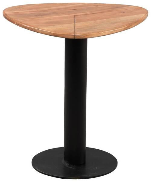 COUCHTISCH Akazie massiv 48/48/42 cm organisch Schwarz, Akaziefarben  - Schwarz/Akaziefarben, Trend, Holz/Metall (48/48/42cm) - Boxxx